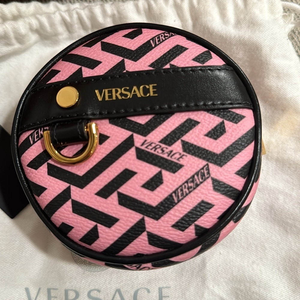 Versace Blue and White Round Mini Bag - Picture 4 of 7